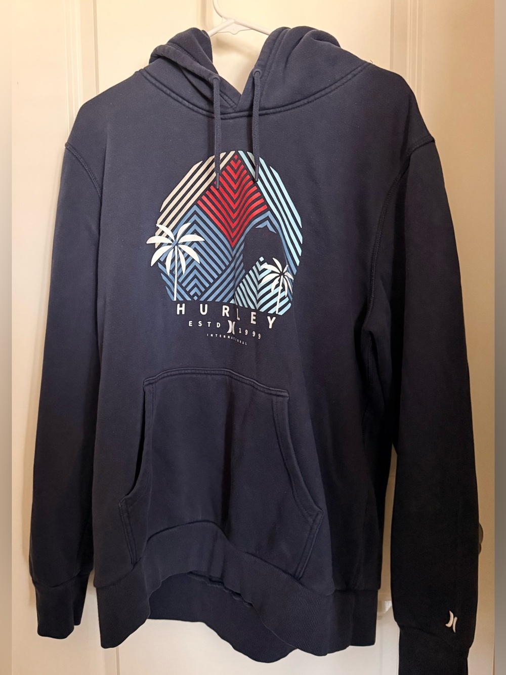 Men’s Hurley Navy Blue Graphic Hoodie XL